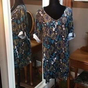 No name sunflower midi dress size med & X-lrg